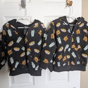 Nickelodeon Black Hoodie with Colorful Cartoon Print